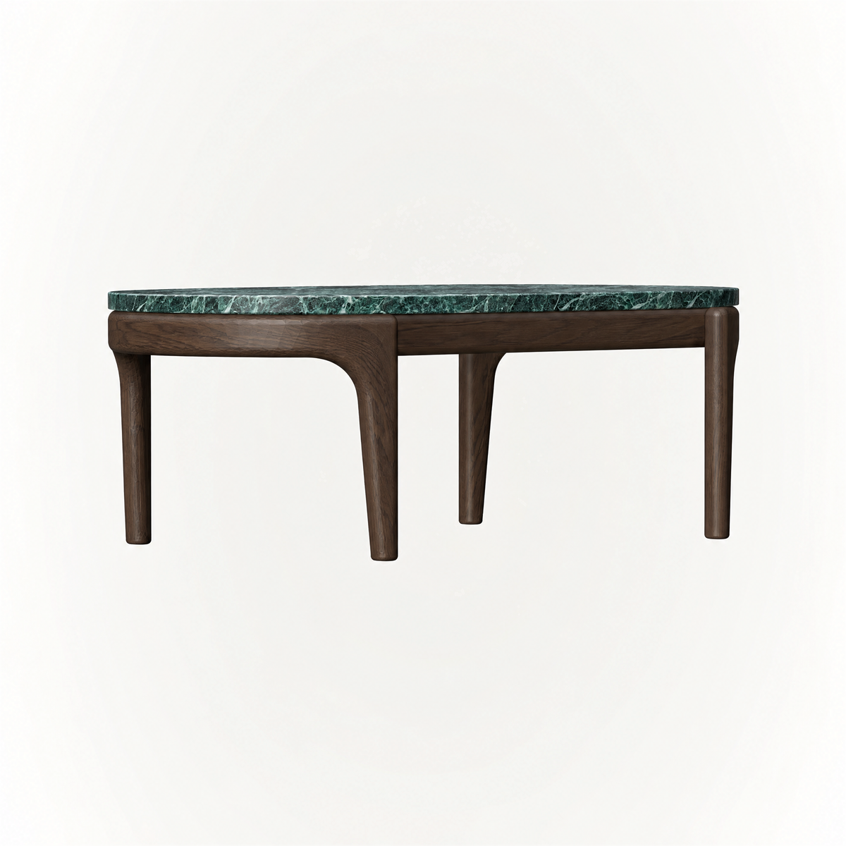 A generous tabletop and meticulously crafted base define the Tcha Low Coffee Table, creating a refined centerpiece showcased by ACERKA Miami.