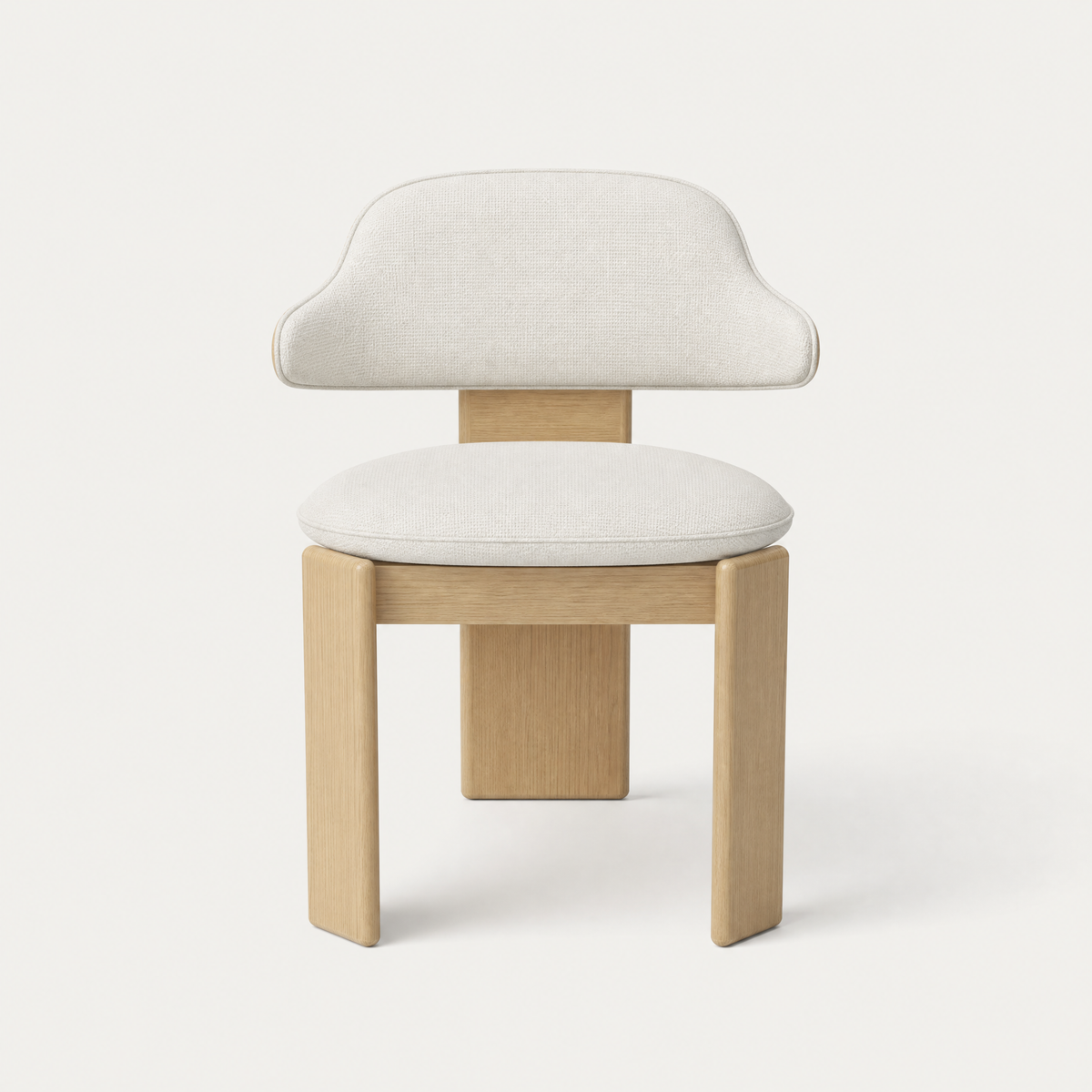 Gaba Dining Armchair – Alpine White / Natural Oak, designed by Valerio Sommella.
