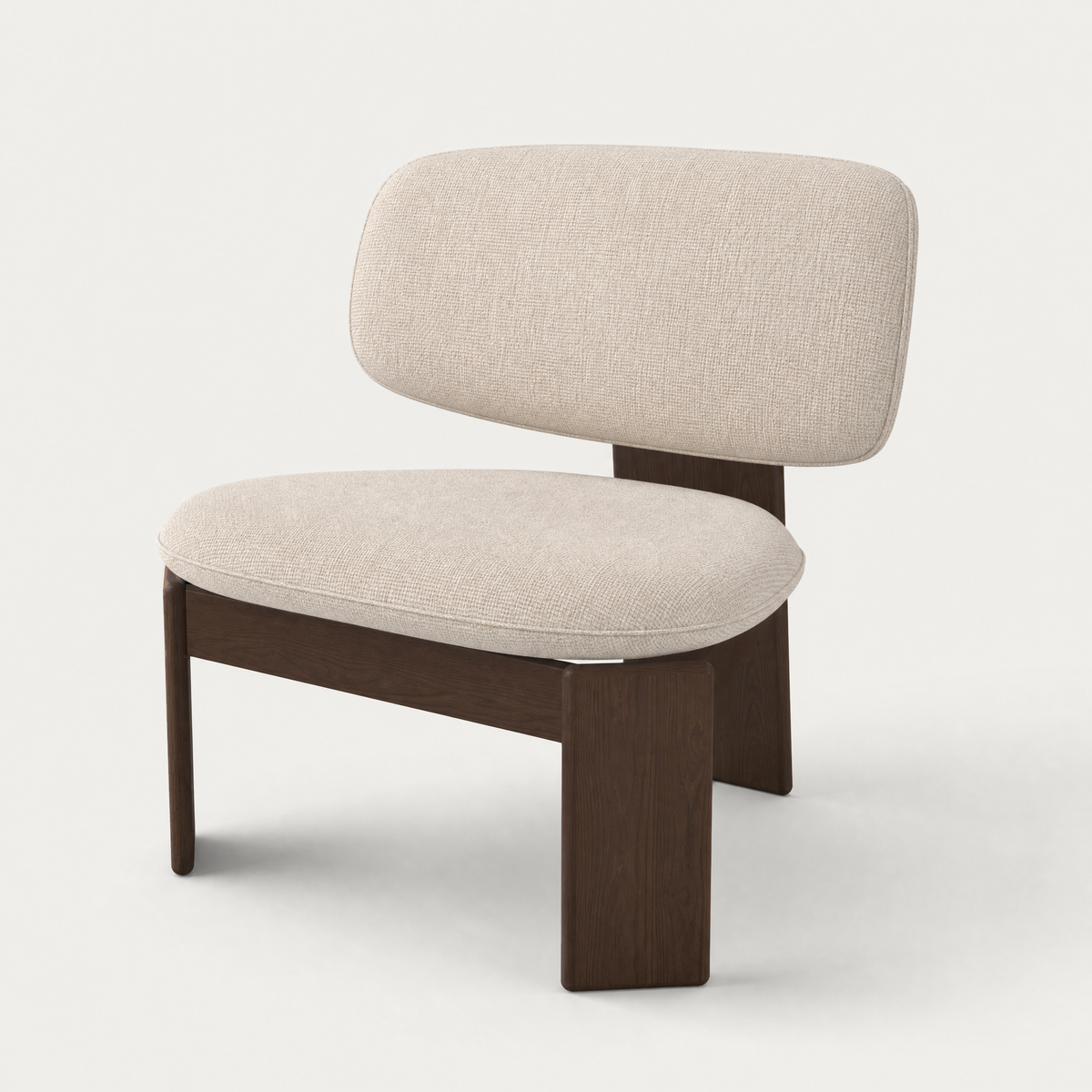 Generous cushioning meets FSC-certified Dark Oak in Valerio Sommella’s Gaba Lounge Chair, available through ACERKA Miami.