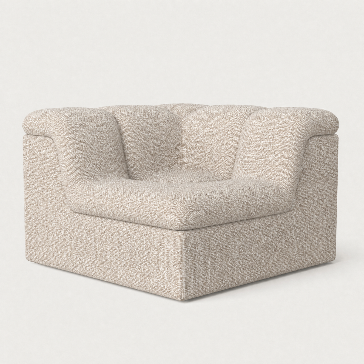 The Devi Modular Sofa by Valerio Sommella combines generous proportions, deep cushioning, and a softly rounded profile for ACERKA Miami.