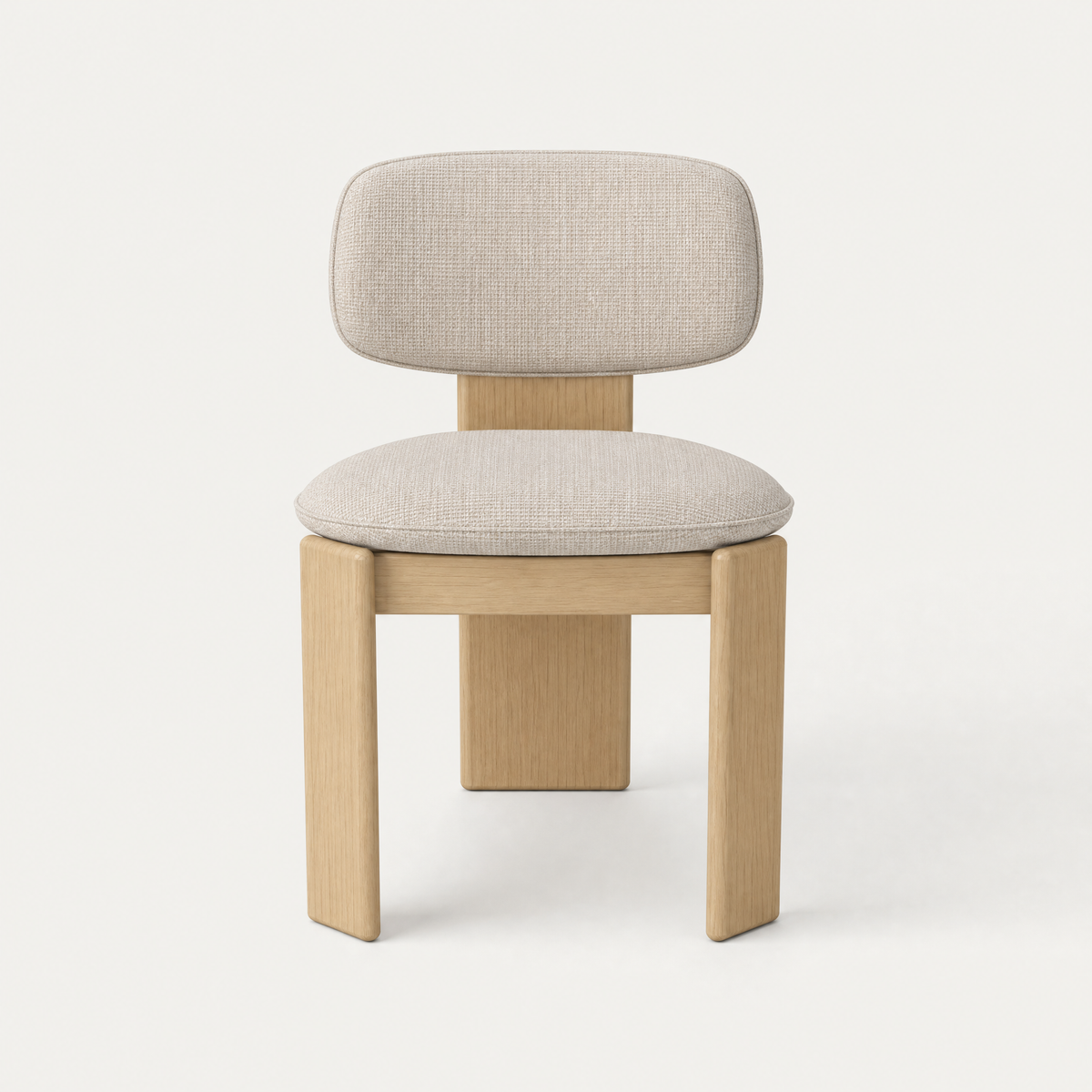 Gaba Dining Chair – Stone Beige / Natural Oak, designed by Valerio Sommella.