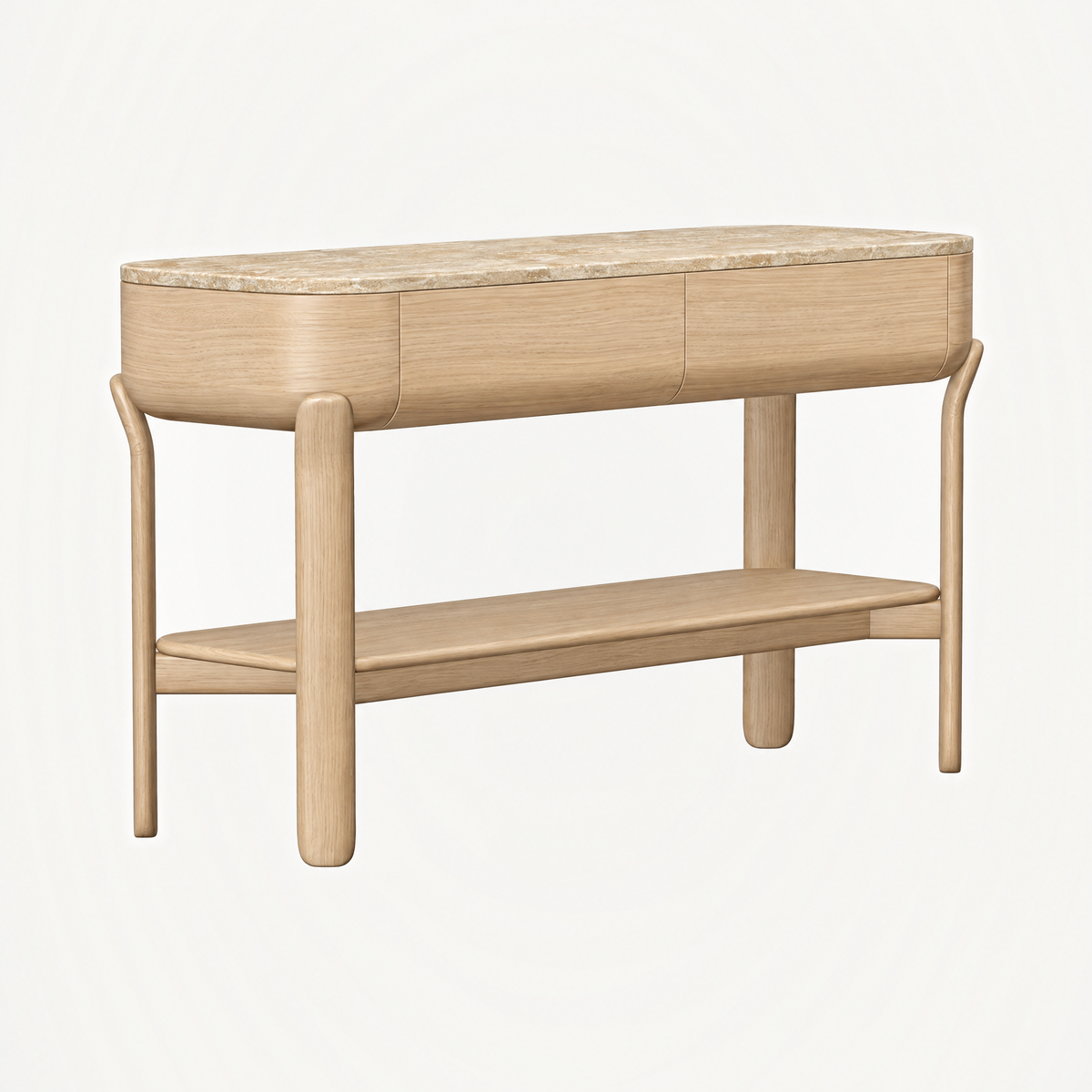Lifa Console Table - Travertine