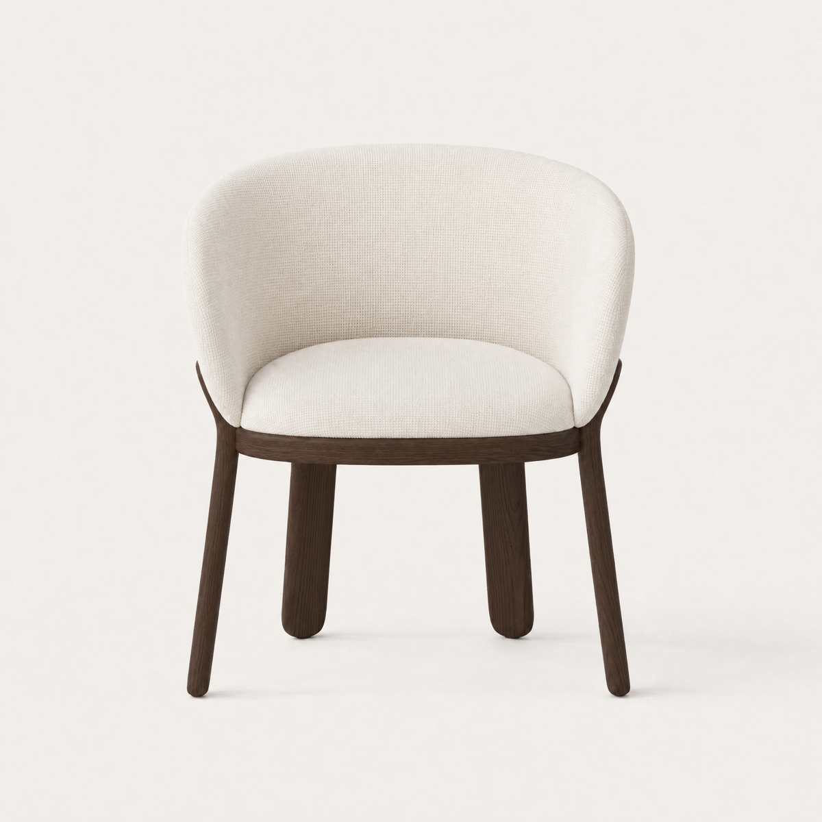 ACERKA Miami showcases Ramón Esteve’s Lifa Dining Chair, crafted from FSC-certified solid oak with soft upholstery and an organic wraparound silhouette.