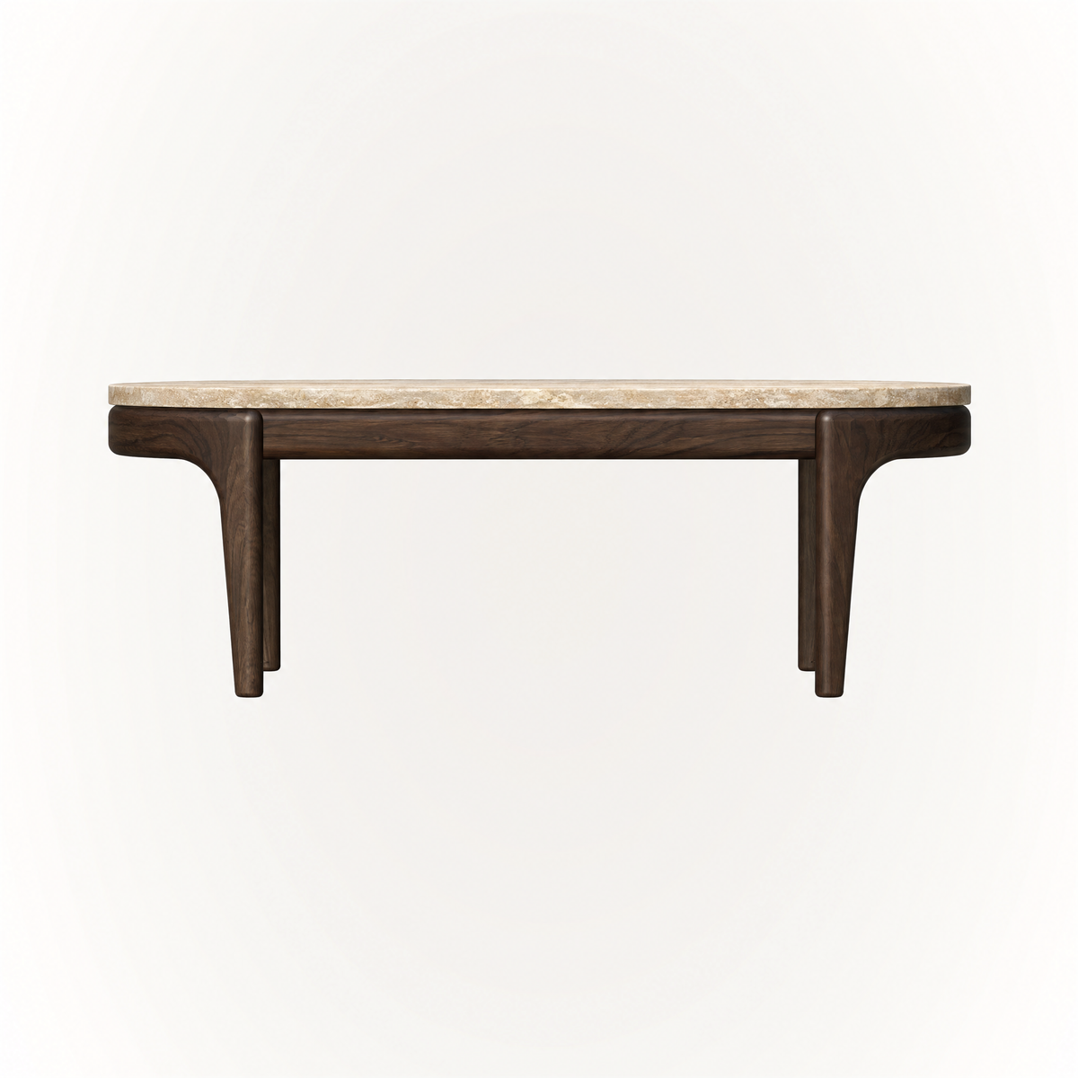 ACERKA Miami presents the Tcha Low Coffee Table, shaped with a broad tabletop, low stance, and refined geometric base for a sculptural living room focal point.