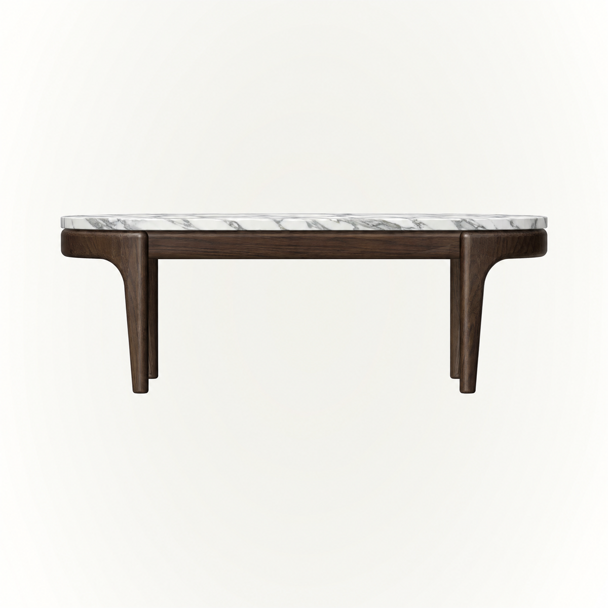 The Tcha Low Coffee Table features a generous tabletop and low architectural silhouette, creating a sculptural centerpiece available at ACERKA Miami.