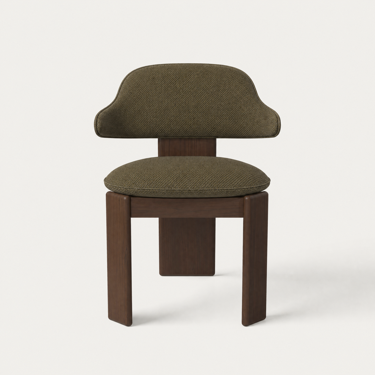 Rich American oak frames the softly cushioned Gaba Dining Armchair by Valerio Sommella, a refined seating design available at ACERKA Miami.