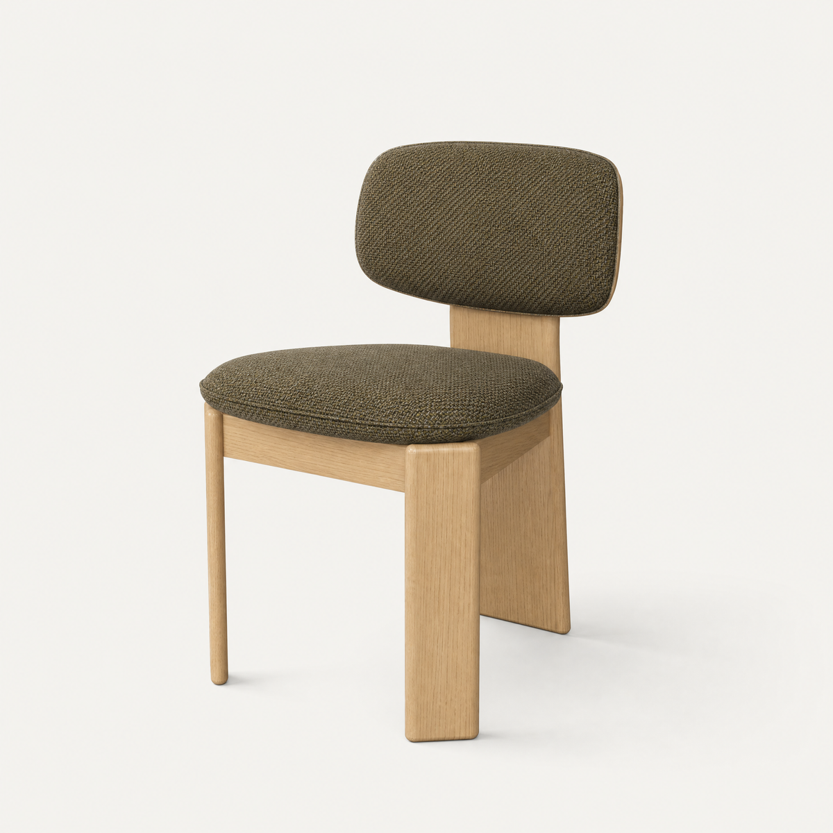 Gaba Dining Chair – Olive Green / Natural Oak, designed by Valerio Sommella.