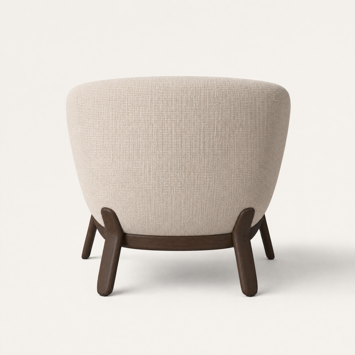 Soft curves and warm natural oak shape the distinctive silhouette of the Lifa Accent Chair by Ramón Esteve, presented by ACERKA Miami.