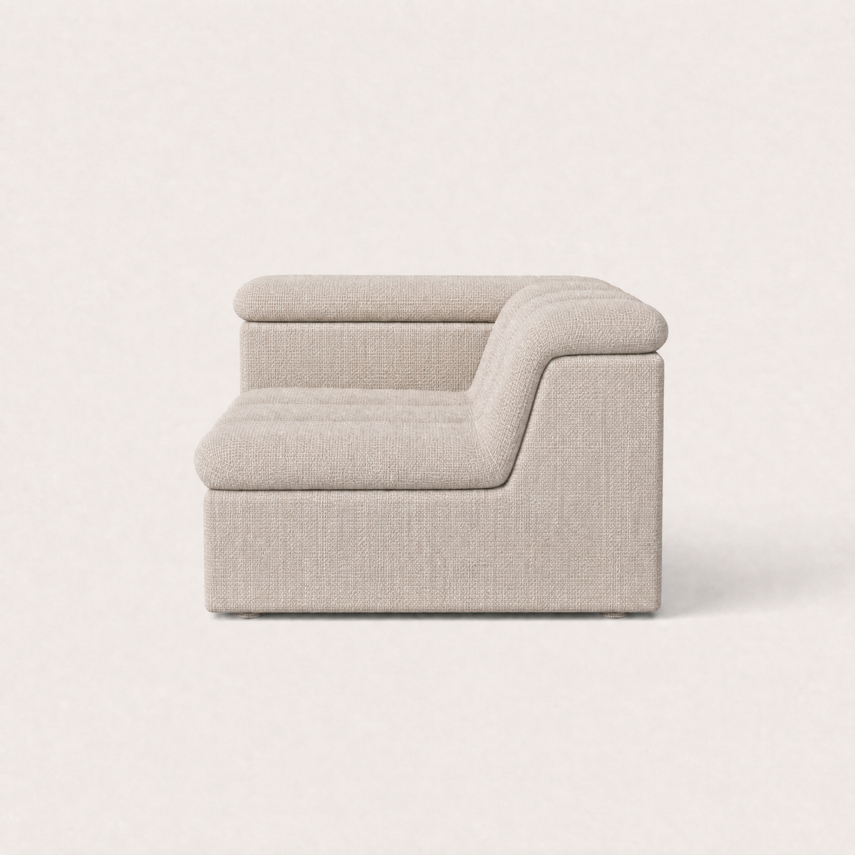 Designed by Valerio Sommella, the Devi Right Arm Module combines a sculptural armrest with softly rounded upholstered forms.