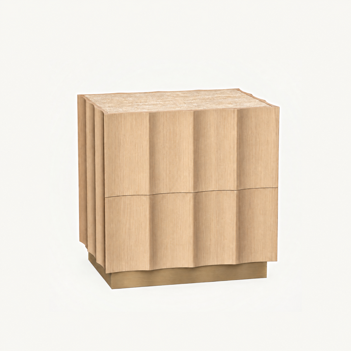 Chomo Side Table - Travertine