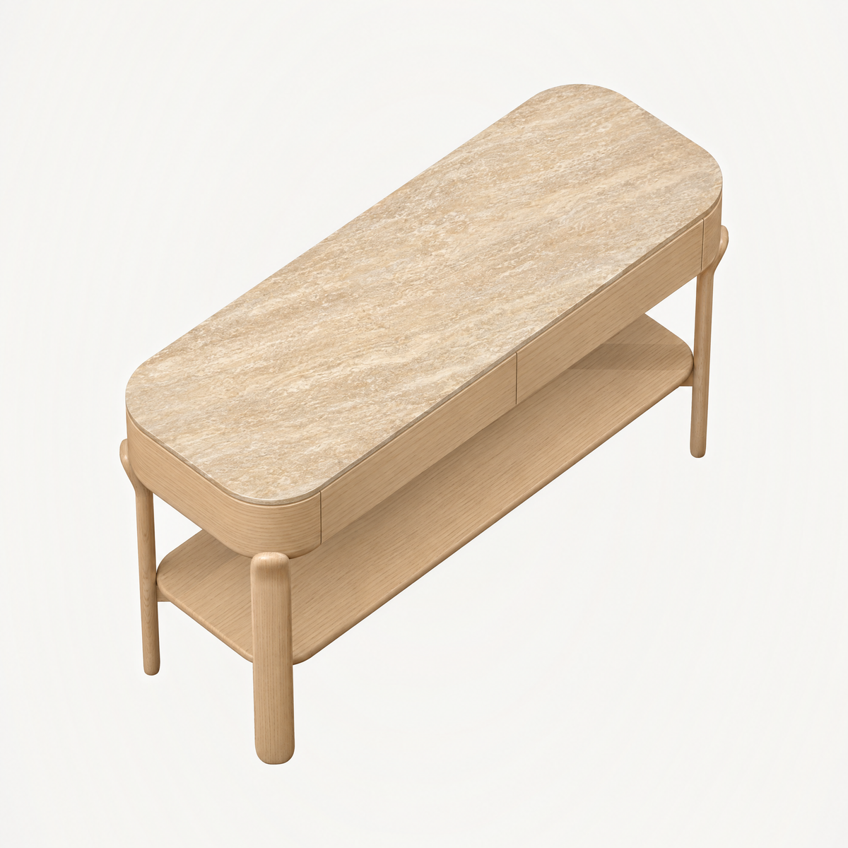 Lifa Console Table - Travertine