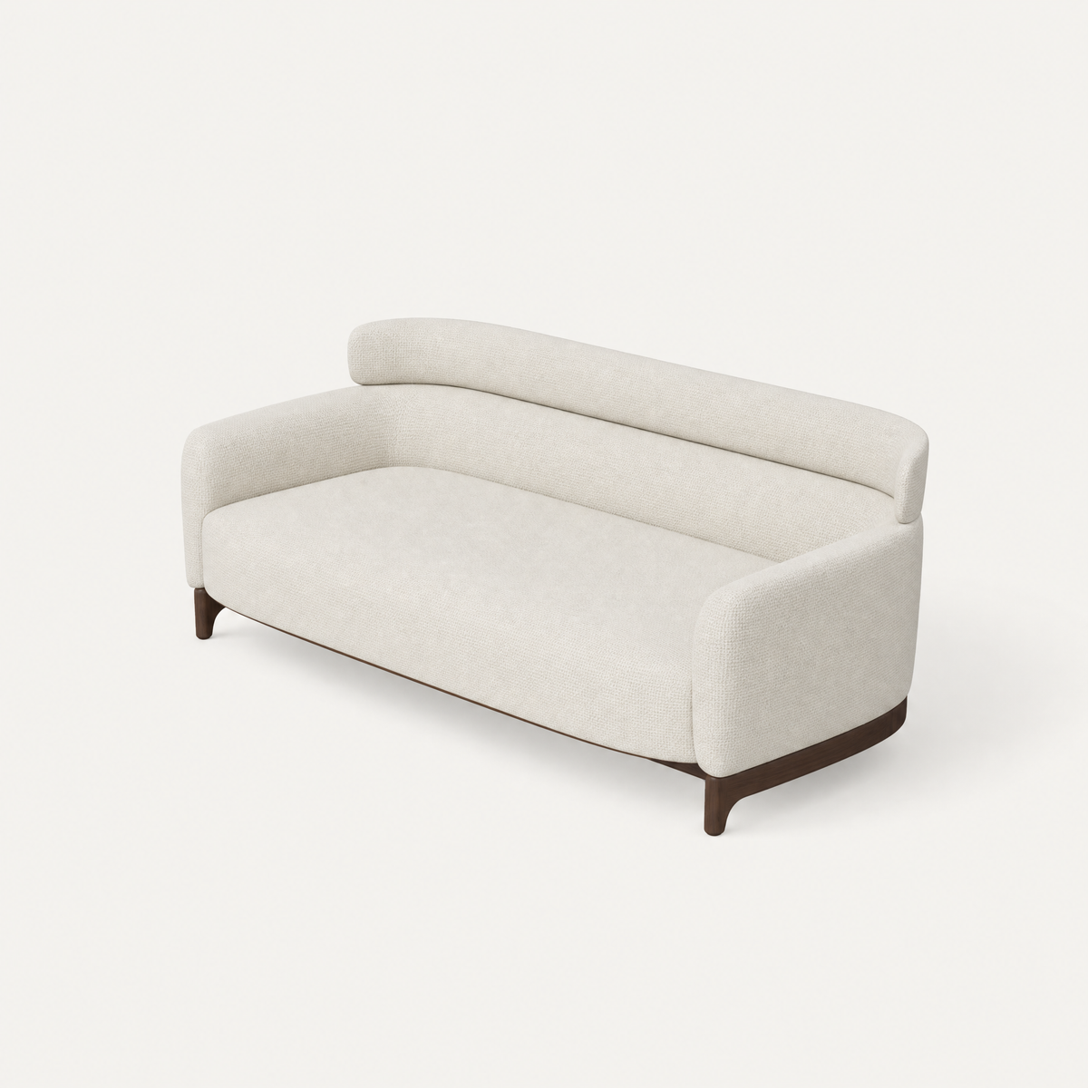 Designed by Ramón Esteve, the Sia Medium Sofa brings a deep continuous seat, elongated upper cushion, and sculptural oak detailing to the ACERKA Miami collection.