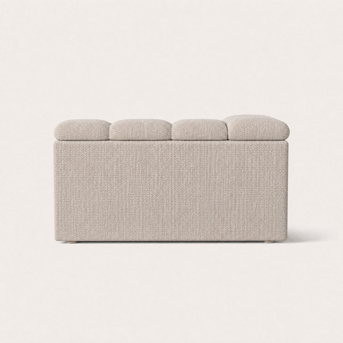 The Devi Right Arm Module features a fully upholstered construction and continuous silhouette with an integrated padded armrest.