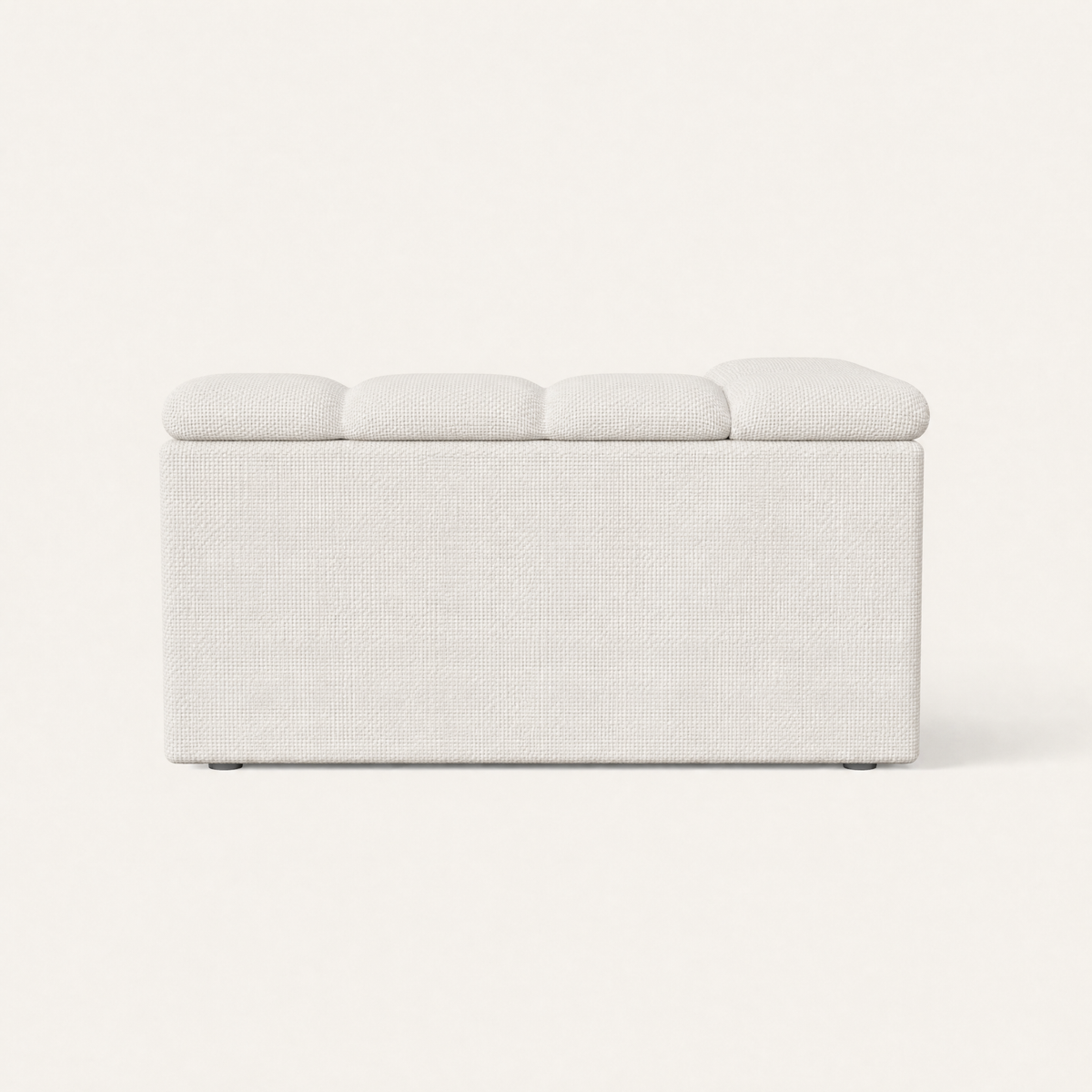 Devi Modular Sofa in Alpine White, rear view, designed by Valerio Sommella for Acerka.