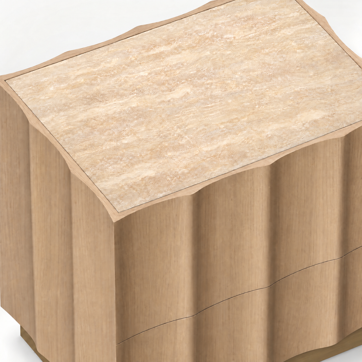 Chomo Side Table - Travertine