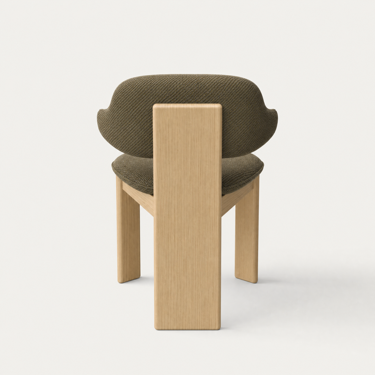 Gaba Dining Armchair – Olive Green / Natural Oak, designed by Valerio Sommella.