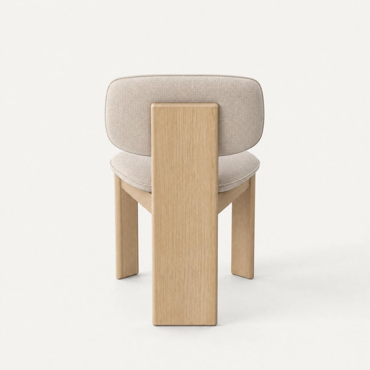 Gaba Dining Chair – Stone Beige / Natural Oak, designed by Valerio Sommella.