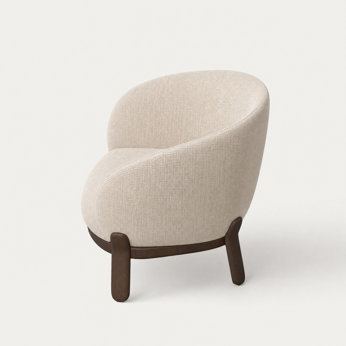 Designed by Ramón Esteve, the Lifa Accent Chair brings sculptural oak craftsmanship and an inviting curved backrest to the ACERKA Miami collection.