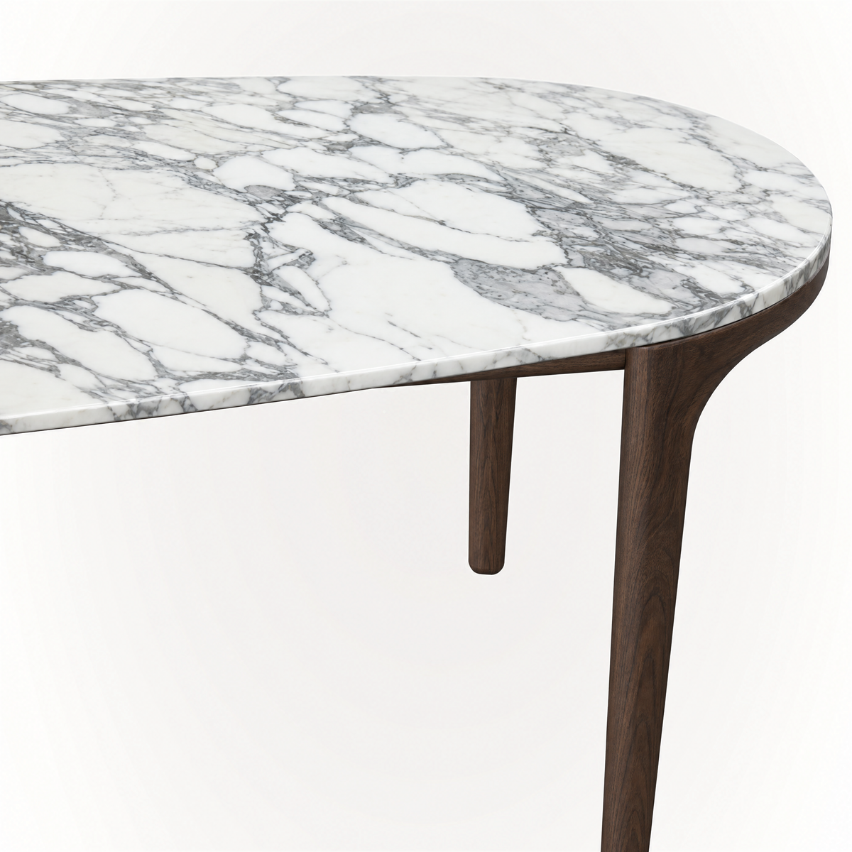 With its softly rounded tabletop and refined four-leg silhouette, ACERKA Miami’s Tcha Dining Table combines natural stone with rich Dark Oak.