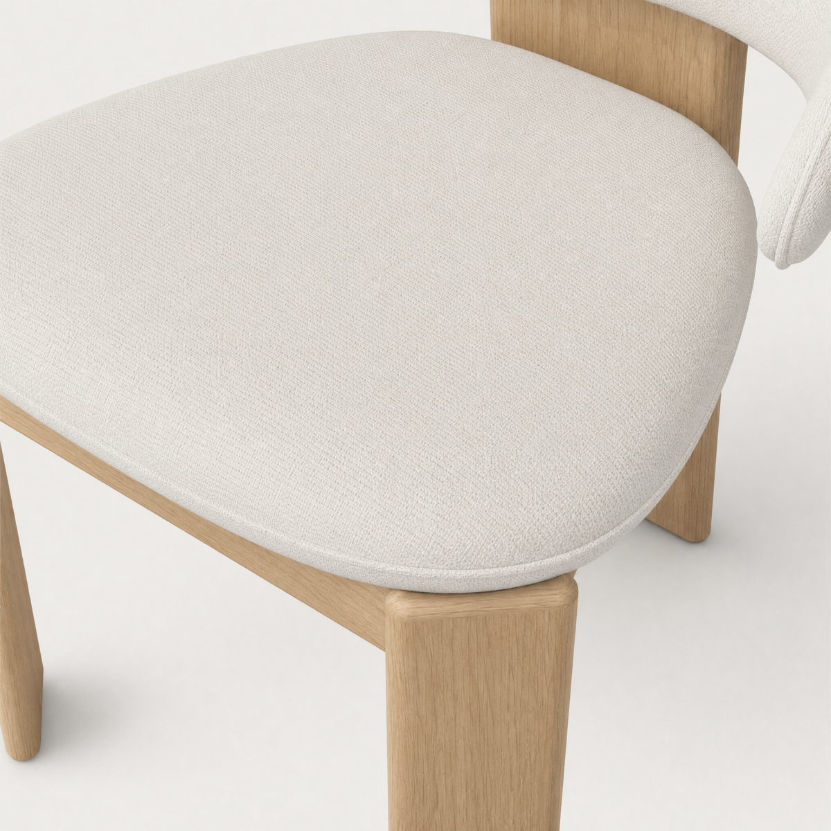 Gaba Dining Armchair – Alpine White / Natural Oak, designed by Valerio Sommella.