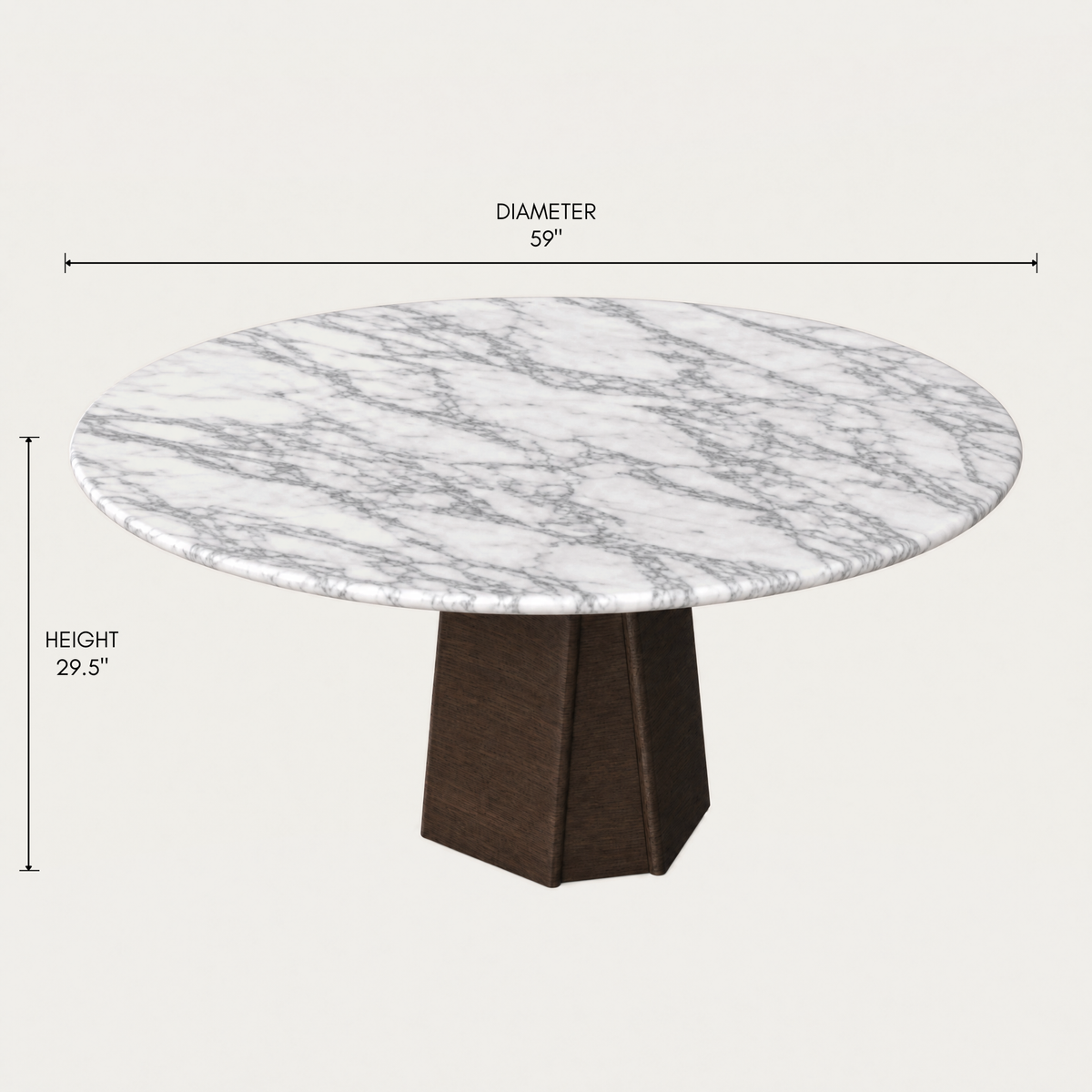 Italian Arabescato Marble gives ACERKA Miami’s Chuli Round Dining Table its striking gray veining and naturally unique surface, shaped by Valerio Sommella’s refined proportions.