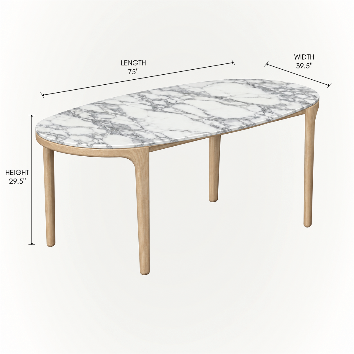 Tcha Dining Table 75"