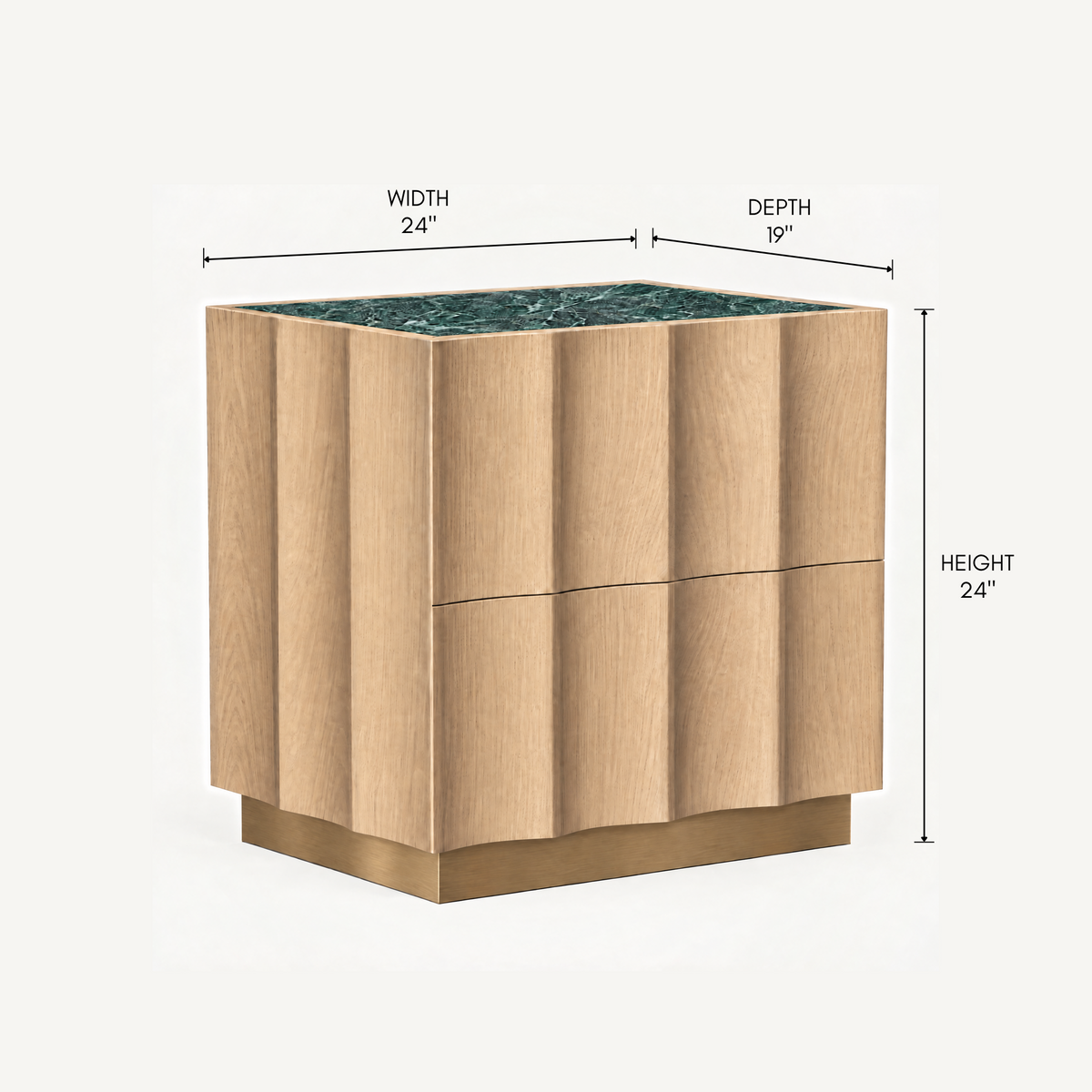 Chomo Side Table - Verde Alpi