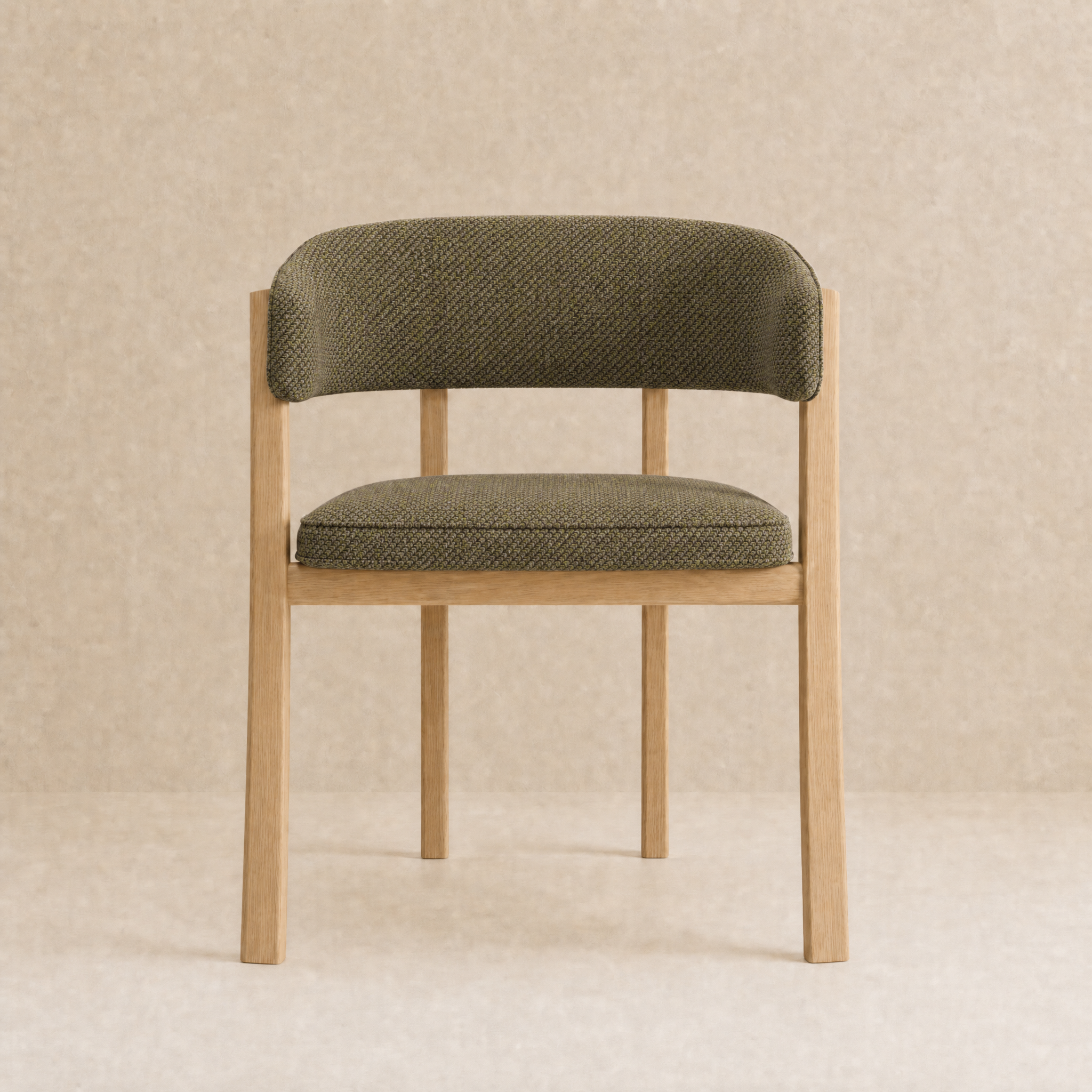 Avila Dining Chair – Olive Green / Natural Oak