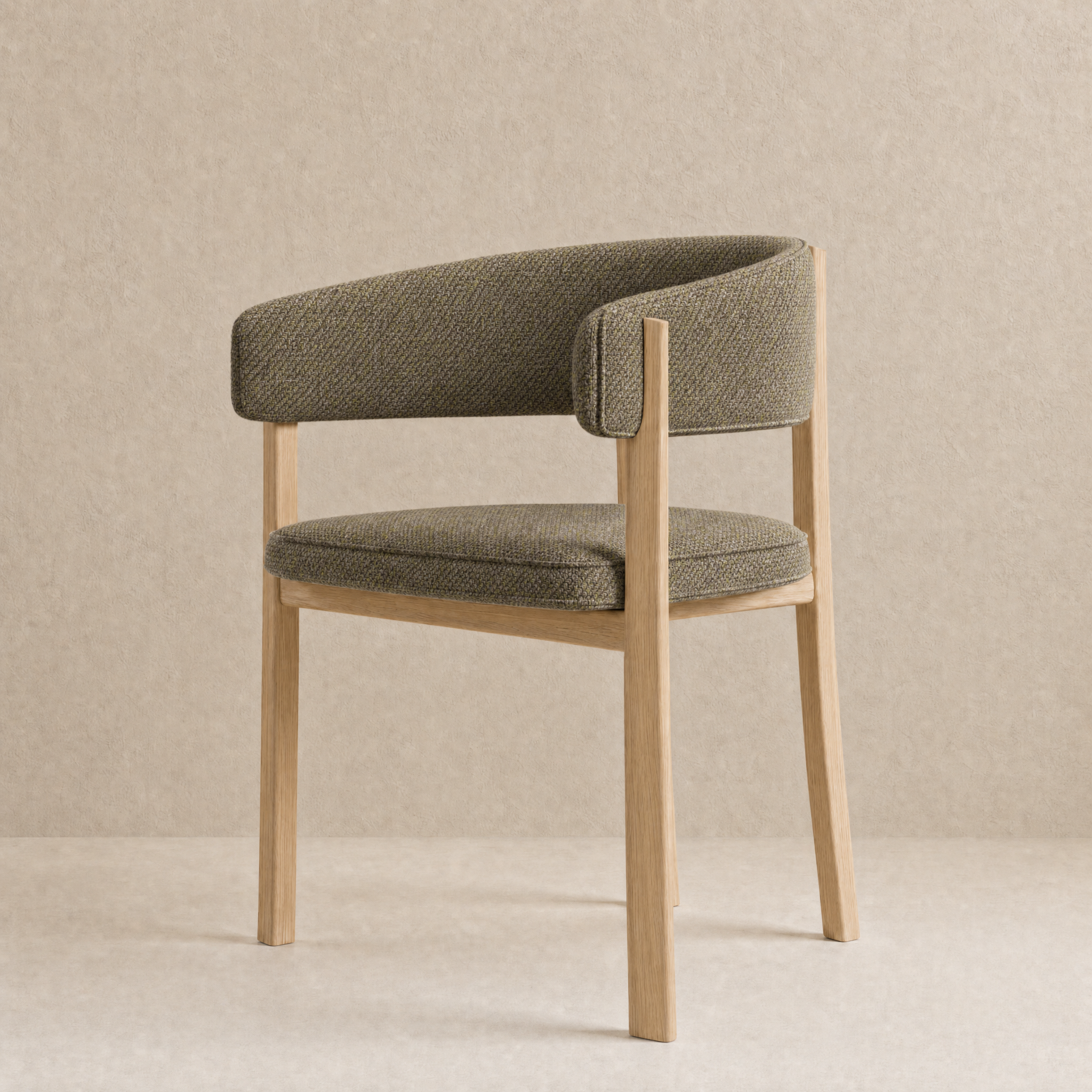 Avila Dining Chair – Olive Green / Natural Oak