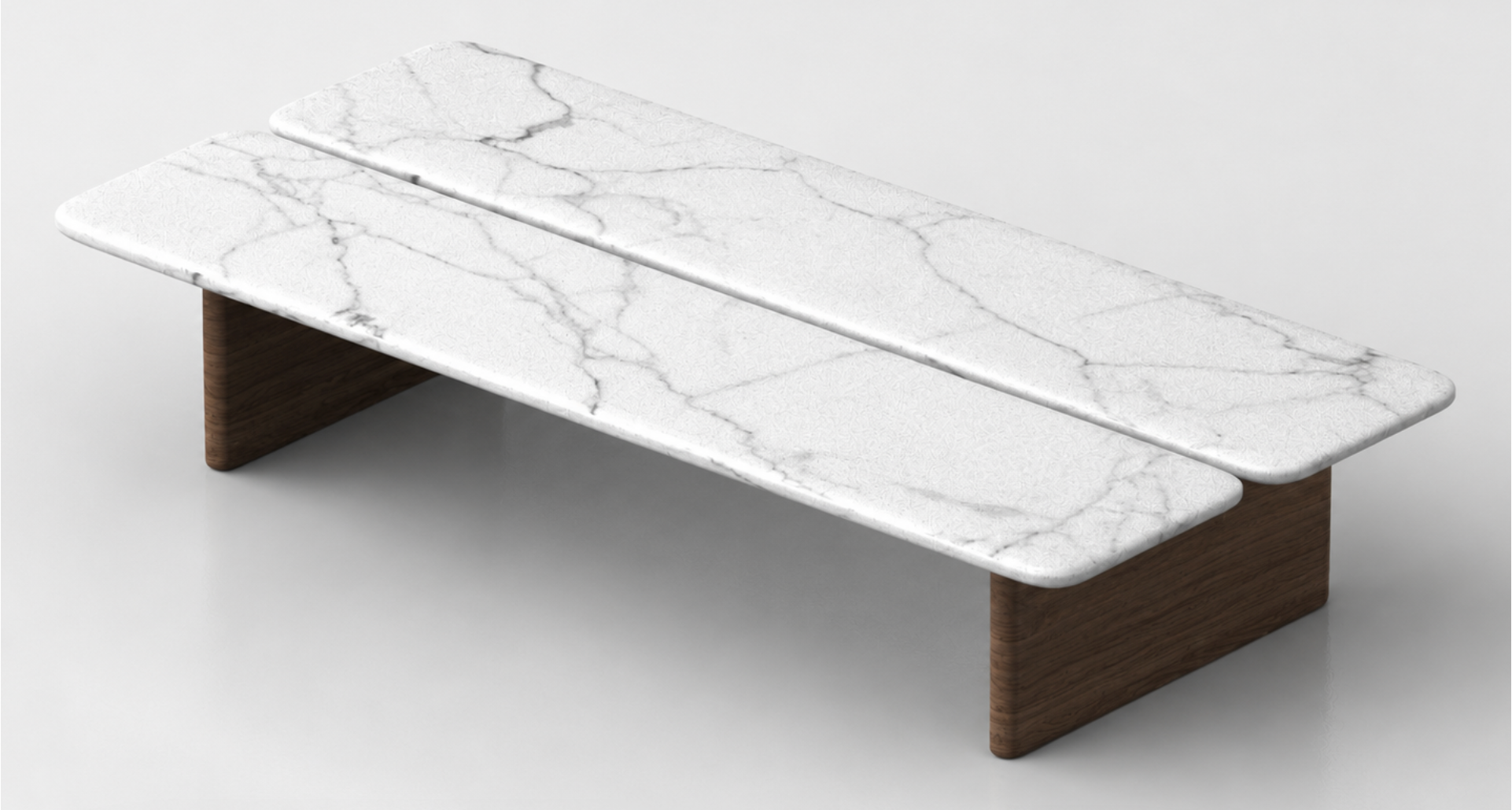 Gasher Rectangular Coffee Table - Medium Arabescato