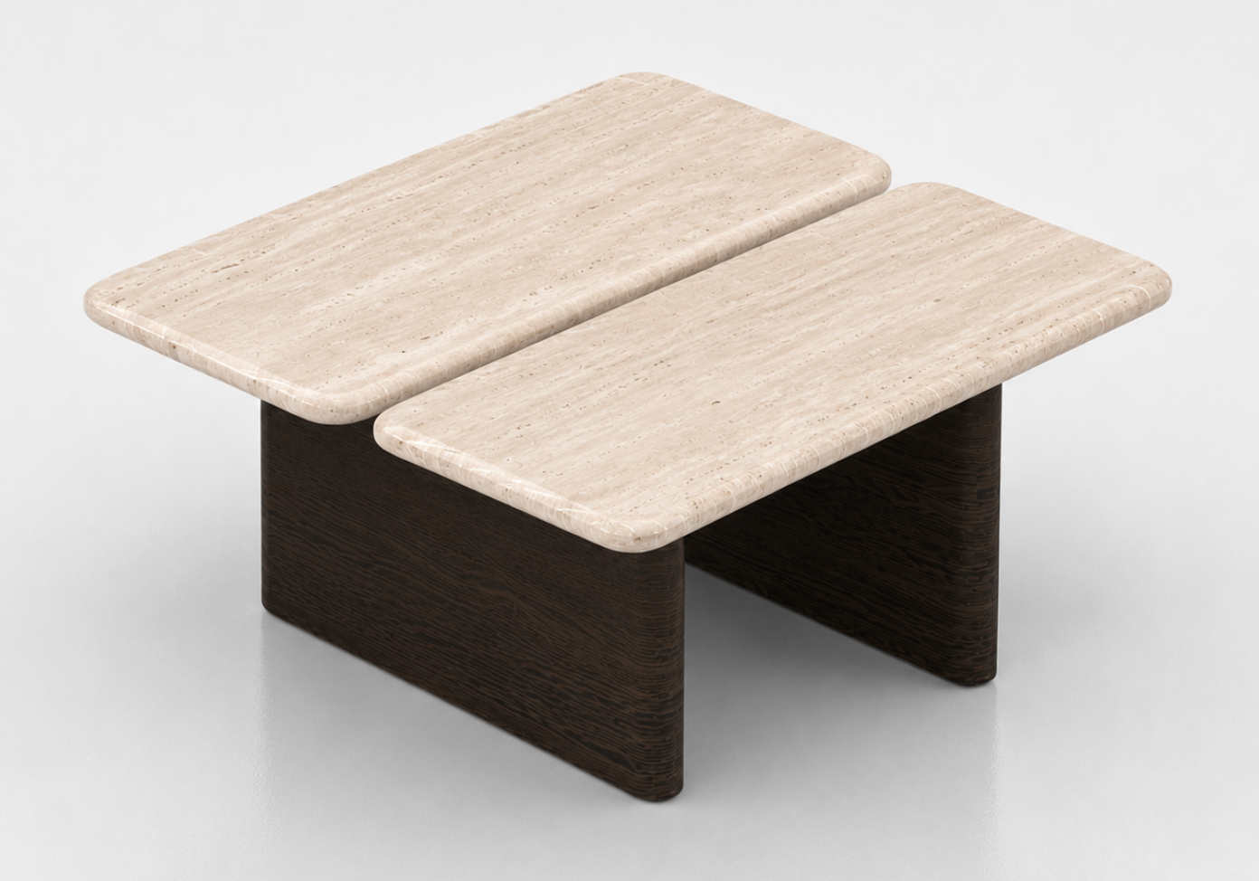 Gasher Square Coffee Table - Travertine