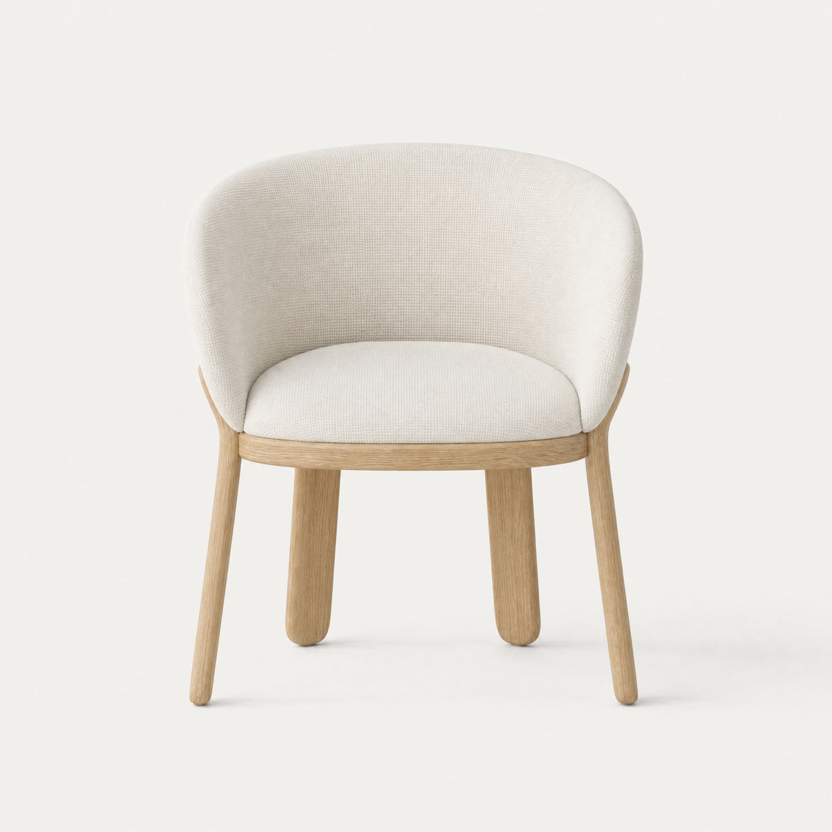 Lifa Dining Chair - Alpine White / Natural Oak