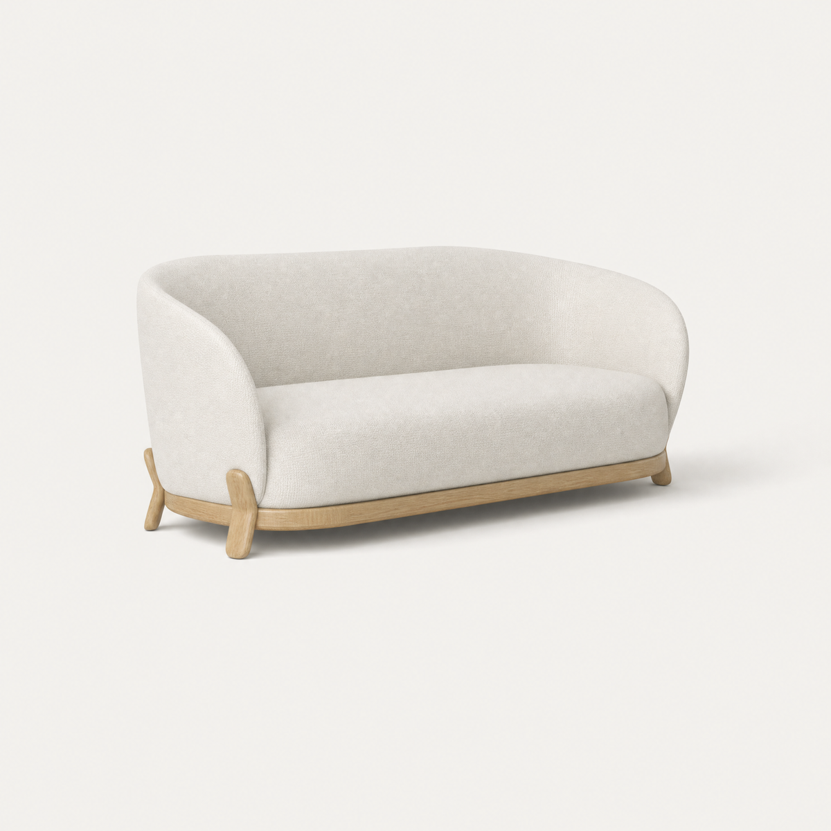 Lifa Medium Sofa – Alpine White / Natural Oak