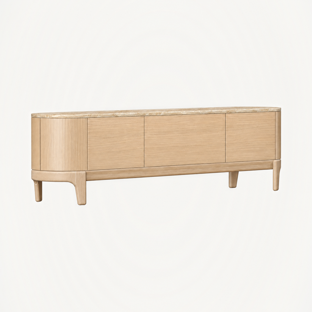 Tcha Media Cabinet - Travertine