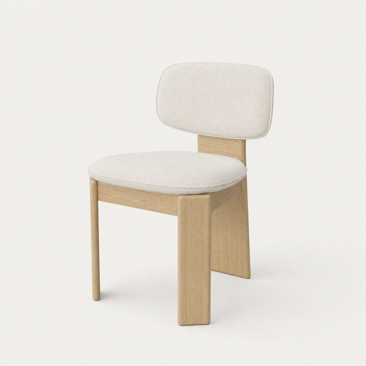 Gaba Dining Chair – Alpine White / Natural Oak, designed by Valerio Sommella.