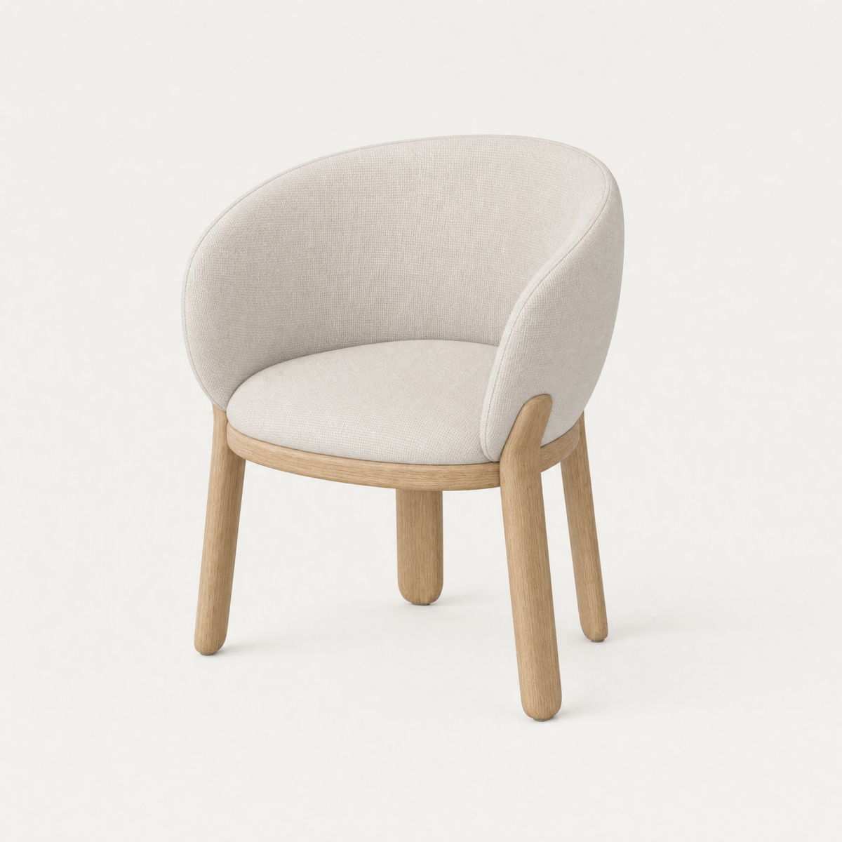 Lifa Dining Chair - Alpine White / Natural Oak