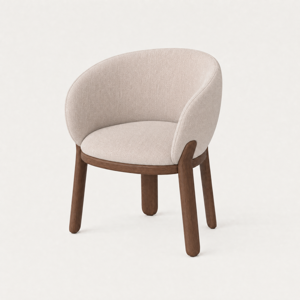 Lifa Dining Chair - Stone Beige / Dark Oak