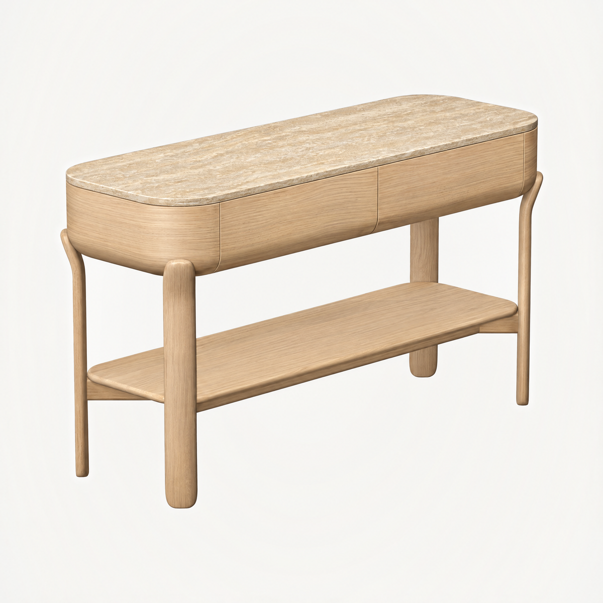 Lifa Console Table - Travertine