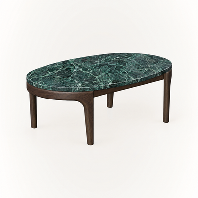 The Tcha Low Coffee Table combines sculptural geometry with a substantial surface and refined base, available at ACERKA Miami.