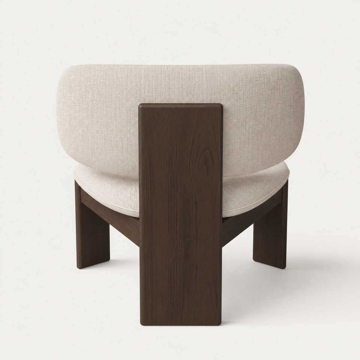 The Gaba Lounge Chair combines sculptural wood craftsmanship with generous upholstered proportions, bringing Valerio Sommella’s distinctive design to ACERKA Miami.