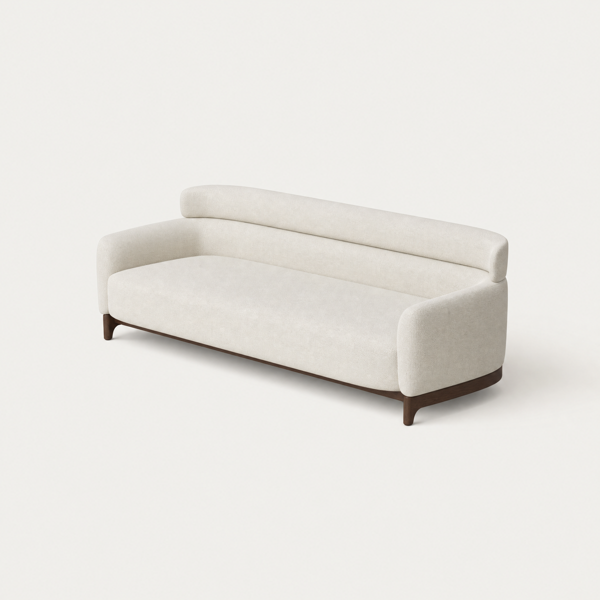 Designed by Ramón Esteve, the Sia Large Sofa brings a deep continuous seat, elongated upper cushion, and curved oak detailing to the ACERKA Miami collection.