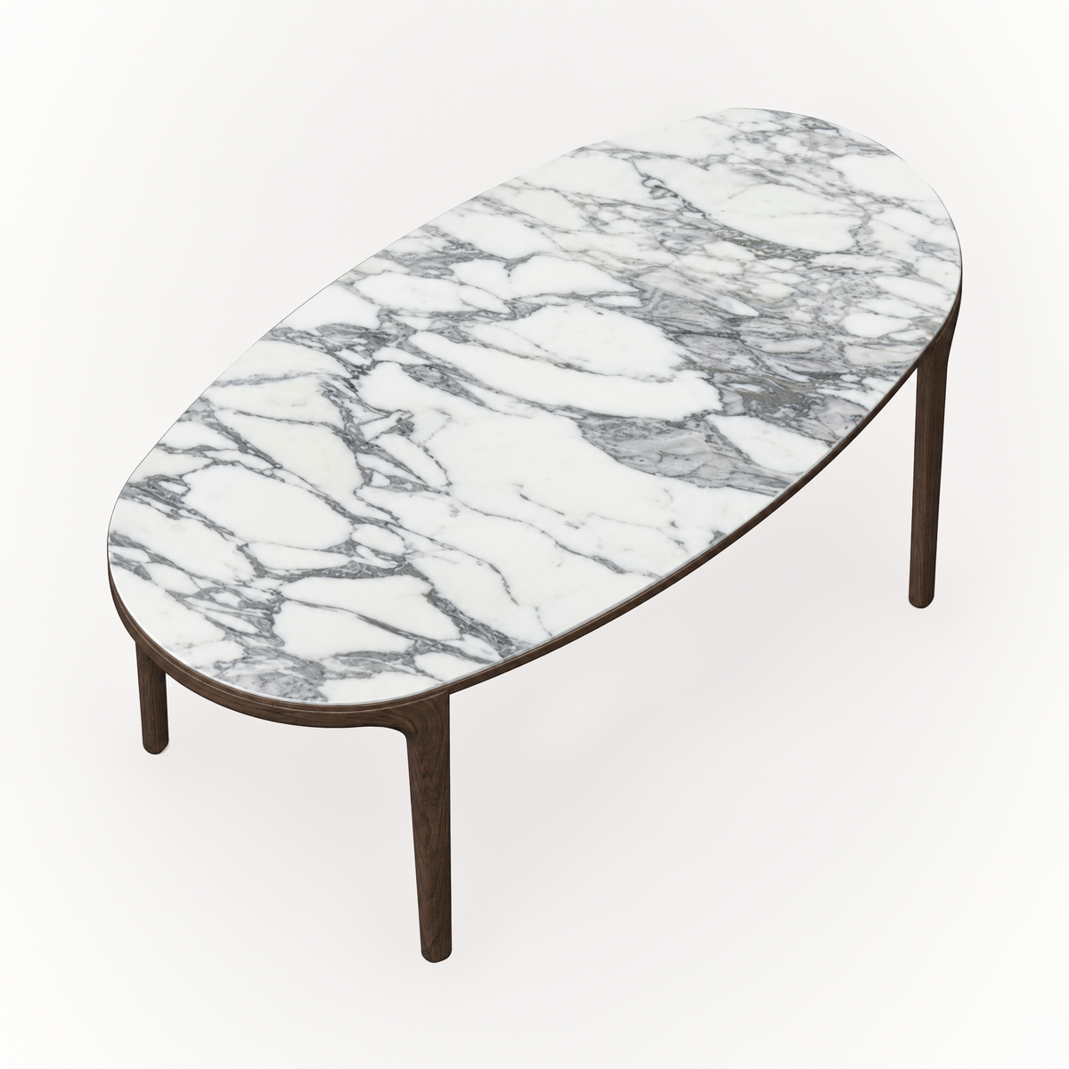 The Tcha Dining Table brings Italian Arabescato marble and a refined four-leg oak structure together within the ACERKA Miami collection.
