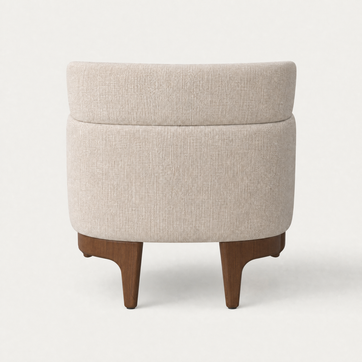 Sia Accent Chair – Stone Beige / Dark Oak, designed by Ramón Esteve.