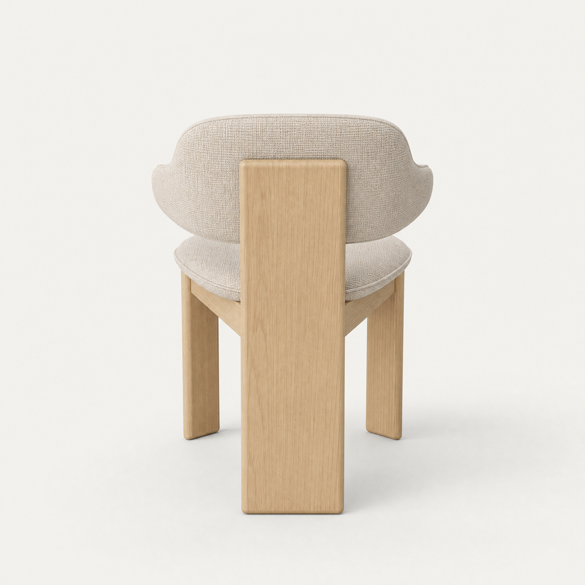 Gaba Dining Armchair – Stone Beige / Natural Oak, designed by Valerio Sommella.