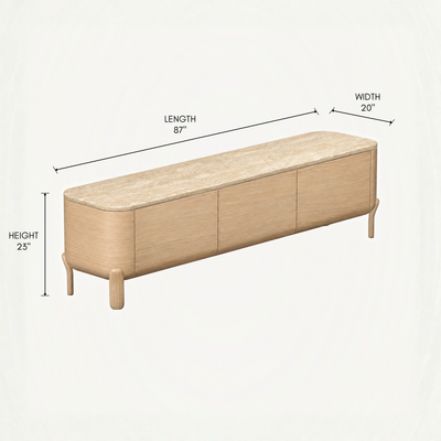 Lifa Media Unit - Travertine