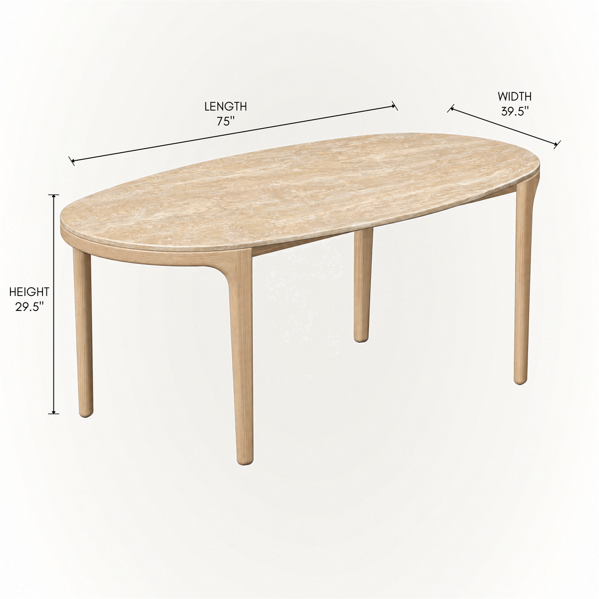 Tcha Dining Table 75"