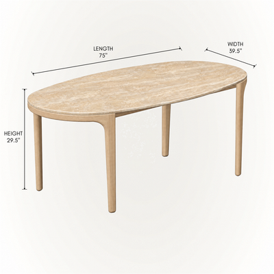 Tcha Dining Table 75"
