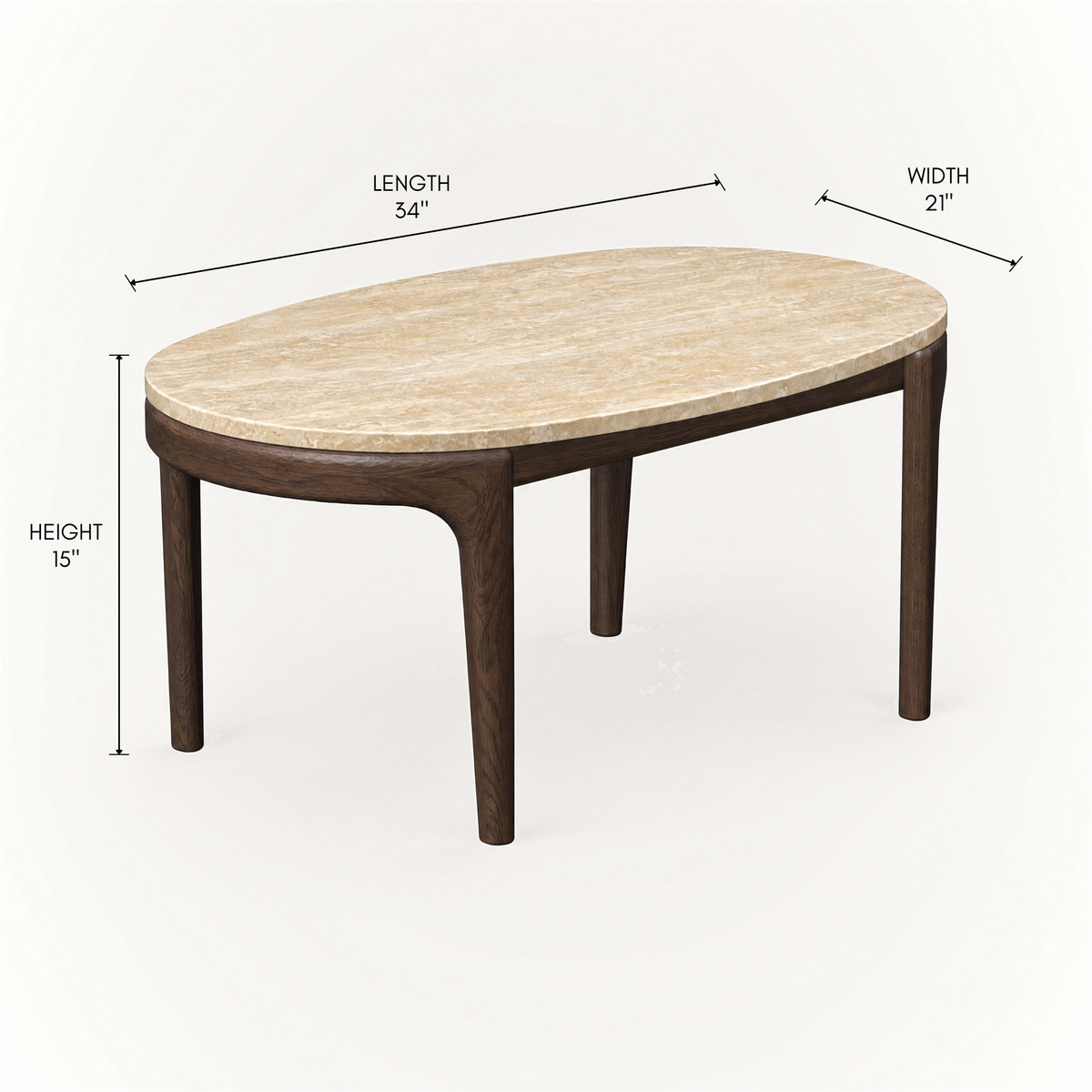 Ramón Esteve’s Tcha High Coffee Table offers a raised travertine surface that works beautifully beside a sofa or lounge chair, presented by ACERKA Miami.
