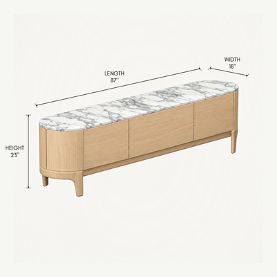 Tcha Media Cabinet - Arabescato