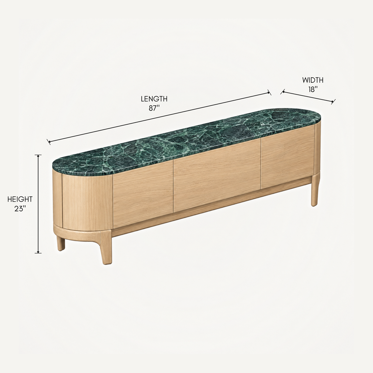 Tcha Media Cabinet - Verde Alpi